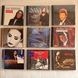 Collection of 9 CDs Showtunes Andrew Lloyd Weber Evita West Side Story